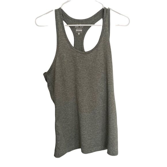 Nike Dri Fit‎ Sleeveless Gray Tank Top Sz M - Picture 1 of 8